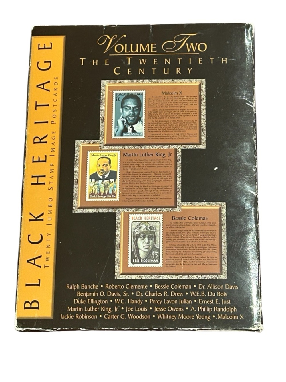 Black Heritage Volume Two The Twentieth Century Jumbo Postcards - Black & Gold